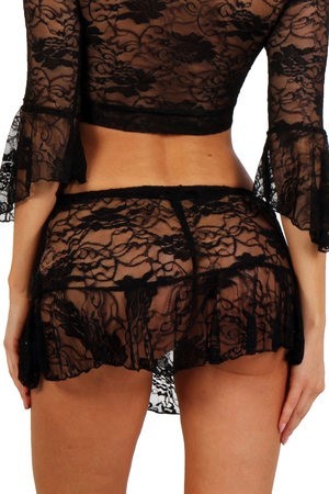 jupe sexy noire mini jupe club dentelle osezchic