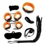 kit bondage 7 pieces noir orange magasin bdsm angouleme sexshop osez chic 16 loveshop elixyr