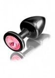 sextoys anal plug noir cristal swarovski rose osez chic